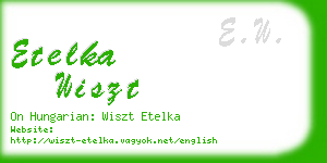 etelka wiszt business card